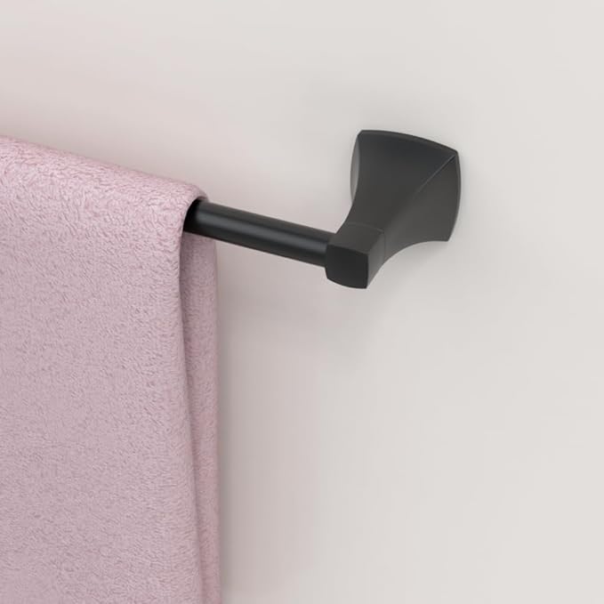24 Inch Matte Black Towel Bar Towel Rack for Bathroom Kitchen Hand Towel Holder Dish Cloths Hanger SUS304 Stainless Steel Rustproof Wall Mount