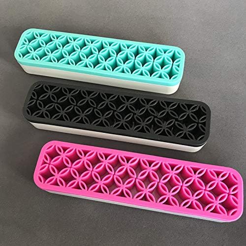 Silicone Makeup Brush Holder Beauty Tools Organizer Display Stand Cosmetic Storage Case Pink