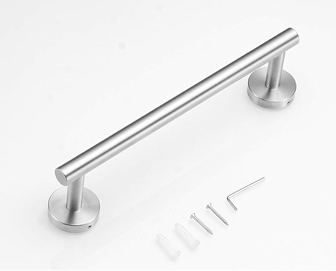 Towel Holder, Bathroom Accessories Hand Towel Holder, SUS304 Stainless Steel Towel Bar, 9-Inch Towel Rack Brushed Nickel for Bathroom, Kitchen, Bedroom, Wall Mounted.