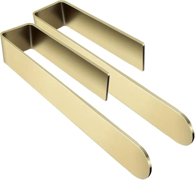 szhdxsy 2pcs Towel Holder SUS 304 Stainless Steel Brushed Hand Towel Rod, Self Adhesive Towel Holder Towel Rod Towel Rack for Bathroom (Golden, 14in)