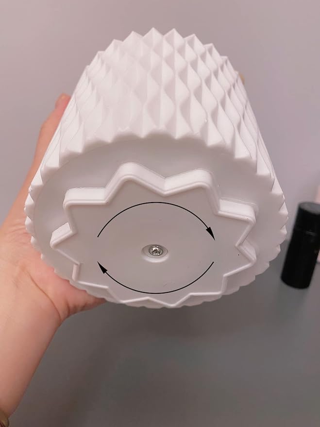 SMILESUN 360??Rotating Makeup Brush Holder Makeup Organizer 5 Slot Cosmetic Storage Makeup Brushes Cup Pen Holder (White)
