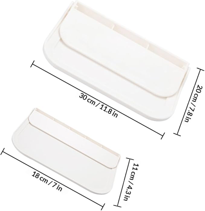 Luxshiny 2pcs Foldable Wall Shelf Bathroom Storage Rack for Towels and Soap, Space-Saving Fold Down Bathroom Shelves, Wall Mounted Organizer for Small and Large Spaces