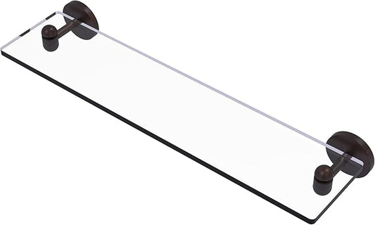 Allied Brass TA-1/22-VB Tango Collection 22 Inch Glass Vanity Beveled Edges Shelf, Venetian Bronze