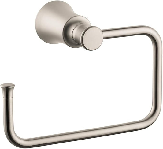hansgrohe 4786820 Joleena Towel Ring in Brushed Nickel, 8.3-Inches Wide