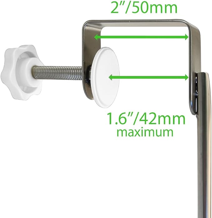 Insieme (29 x16x4.7 Inch) Towel Rack for Over Glass Shower Wall or Glass Shower Enclosure (Frameless or Frames up to 1.6" Thick). 2 Tier - Stainless Steel - No Rust