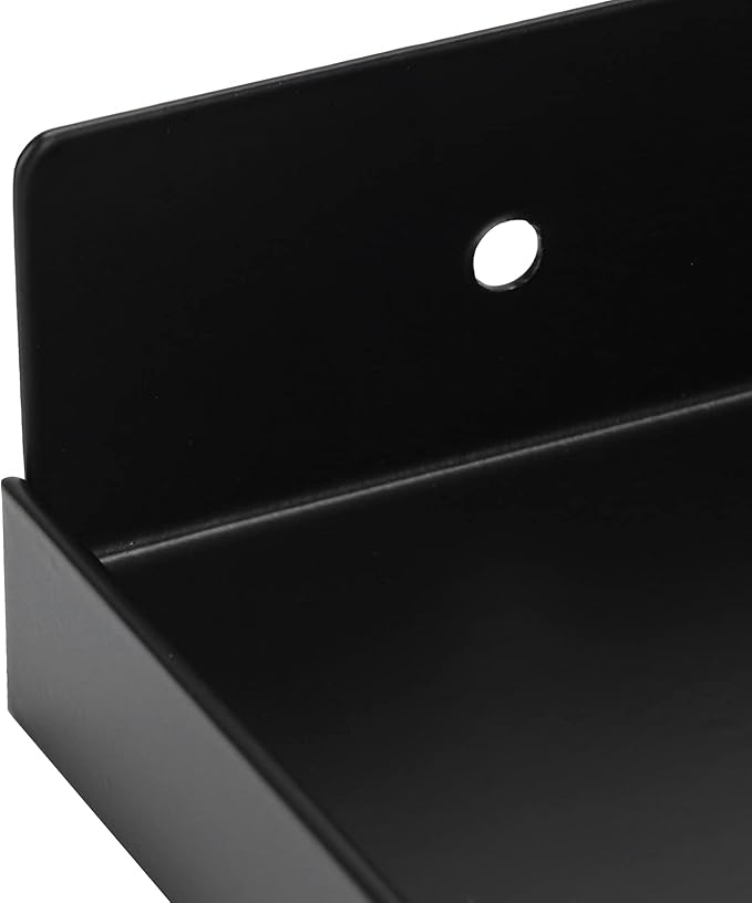 Bathroom Cell Phone Shelf, Wall Mounted Thick Phone Storage Shelf, Toilet Phone Holder Accessory for Toilet (Black)