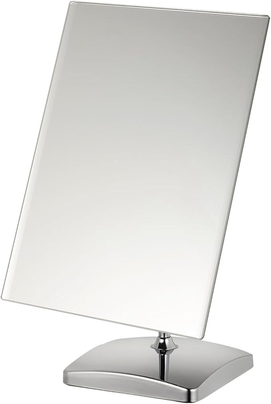 Surdy Large Table Desk Mirror with Stand for Office Desktop, Makeup Vanity and Bathroom Countertop - Personal Adjustable Face Mirror