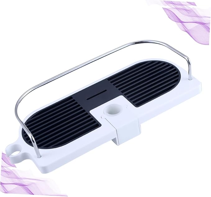 Ciieeo Adjustable Bathroom Shelf Removable Soap Storage Rack with Hollow Design Stainless Steel Easy Installation for Shampoo and Items No Punching Required