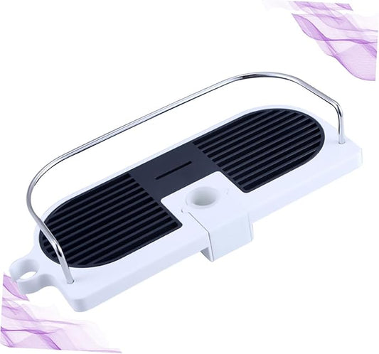 Ciieeo Adjustable Bathroom Shelf Removable Soap Storage Rack with Hollow Design Stainless Steel Easy Installation for Shampoo and Items No Punching Required