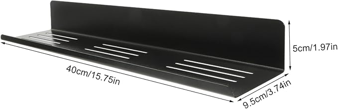 Holibanna Floating Shelves Bathroom Wall Storage Rack Stainless Steel Wall Shelf No Punch Installation for Kitchen