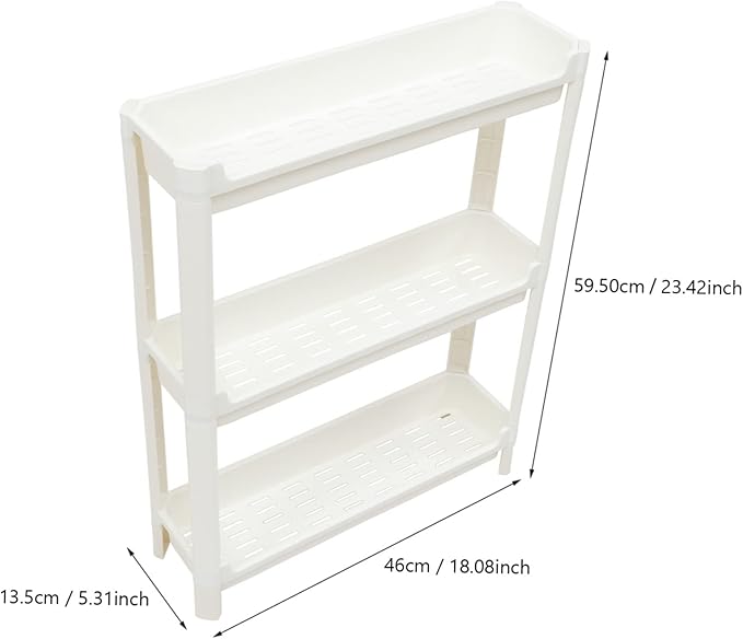 GLEAVI Multilayer Plastic Storage Rack Heavy-Duty Corner Shelf for Bathroom and Bedroom Sturdy Plastic Organizer for Home Use