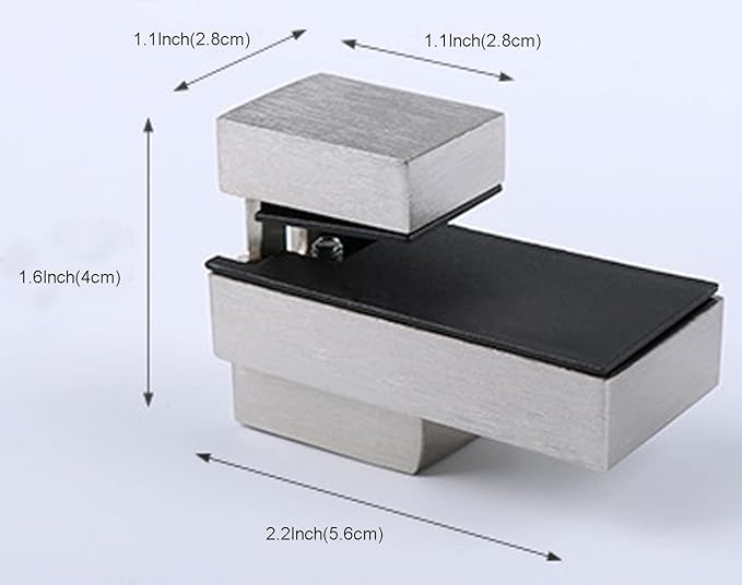 XVL Tempered Glass Shelf Bathroom 20 Inches Wall Mount Rectangular Shelves,Brushed GS3002AM-2