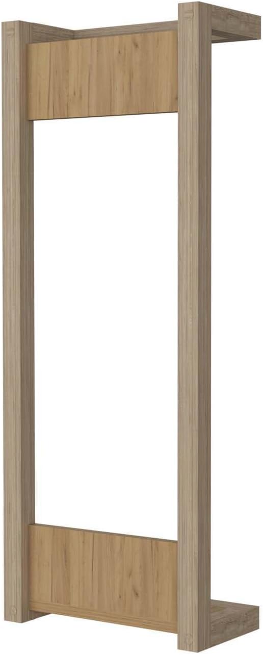HomeStock Wall Mounted Shelf - Floating Shelves for Bathroom - Open Frame Design - Natural Oak Finish