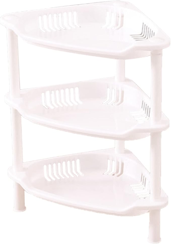 Zerodis 3 Tier Bathroom Shelf Organizer Tool Simple Assembly Multifunction Standing Rack Ideal for Bathroom Kitchen and Laundry Room Storage (#5)