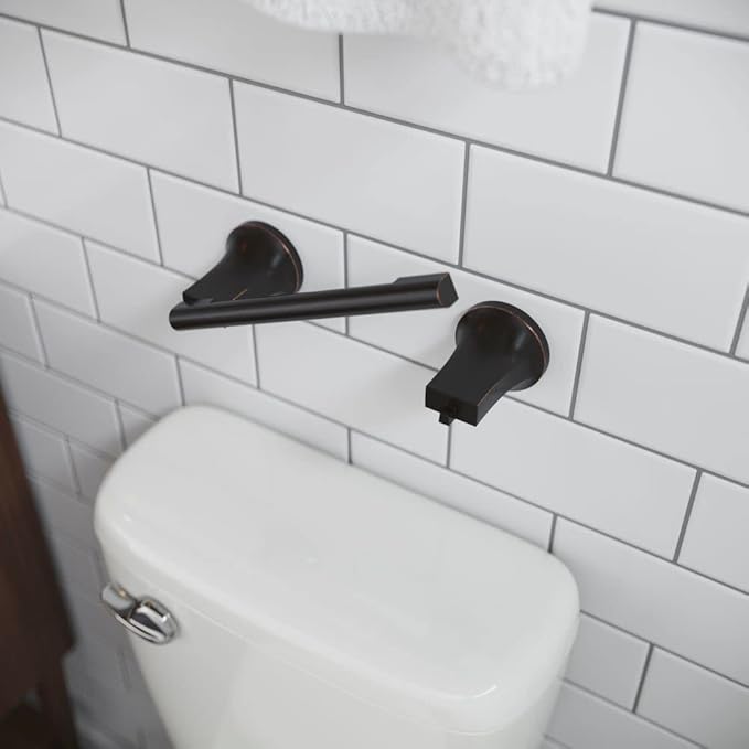 Pfister Pfirst Modern Toilet Paper Holder, Bathroom Tissue Holder, Wall-Mounted, Screw-In, Tuscan Bronze Finish, BPHPFM0Y