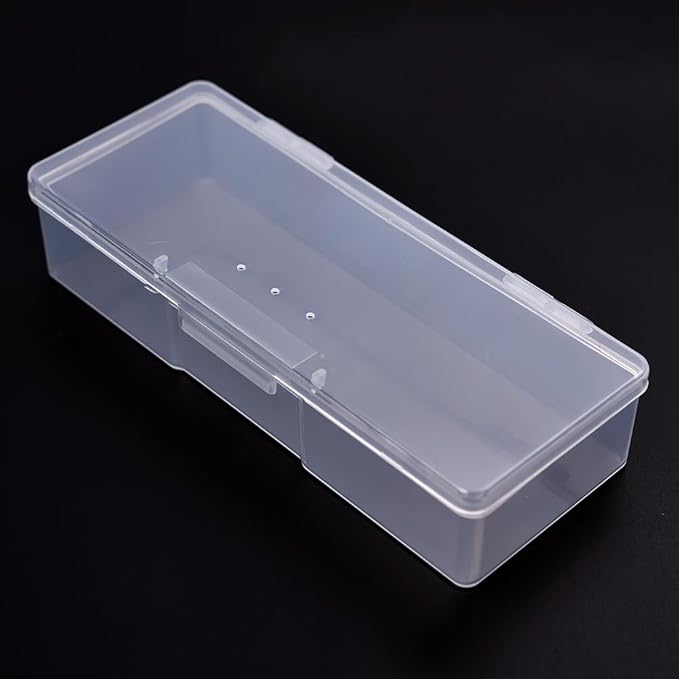 3 Pcs Nail Art Storage Organizer Empty Plastic Manicure Tool Box, Portable & Stackable Nail Supply Case for Jewelry and Equipment (3 White)