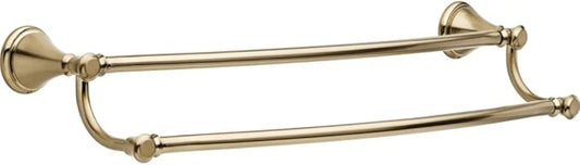 DELTA FAUCET 79725-CZ Cassidy Wall Mounted 24 in. Double Towel Bar in Champagne Bronze