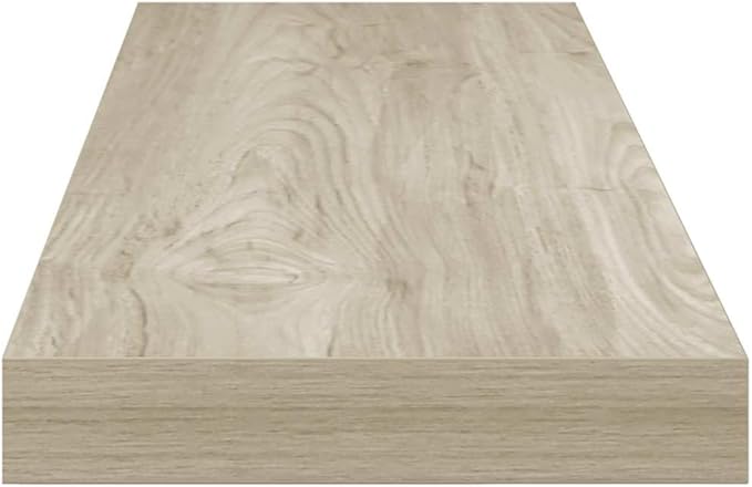 Floating Wall Shelves Set of 2, Invisible Mounting Oak Wood Look Display Shelves 31. 5 Inch for Living Room Bedroom, Modern Rustic Home Decor for Books Plants Photos, heavy-duty MDF with Metal Frame