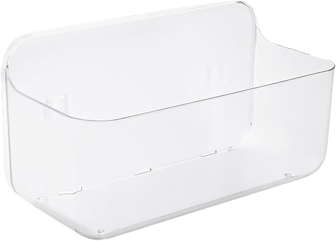 Large Acrylic Wall Mounted Storage Shelf for Bathroom and Kitchen Transparent No-Drill Organizer Rack with Built-in Drainage Space-Saving Sundries Holder for Towels and Toiletries