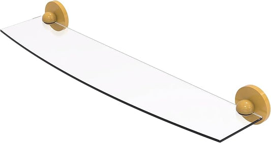 Allied Brass 1033/24-SGL Skyline Collection 24 Inch Glass Shelf, Spanish Gold