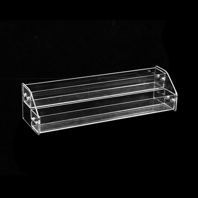 Acrylic Nail Polish Organiser 2 Tier Clear Nail Polish Holder Essential Oils Organiser Shelves Display Rack Stand,Nail Polish Lipstick Organise Stand Holder,Transparent Makeup Organizer for Bottles