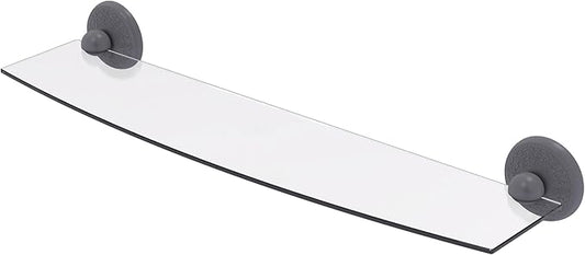 Allied Brass PMC-33/24-GYM Prestige Monte Carlo Collection 24 Inch Glass Shelf, Matte Gray
