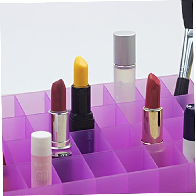 Makeup Organizer 40 Slots Lipstick Storage Box Space Saving Desktop Travel Cosmetic Holder