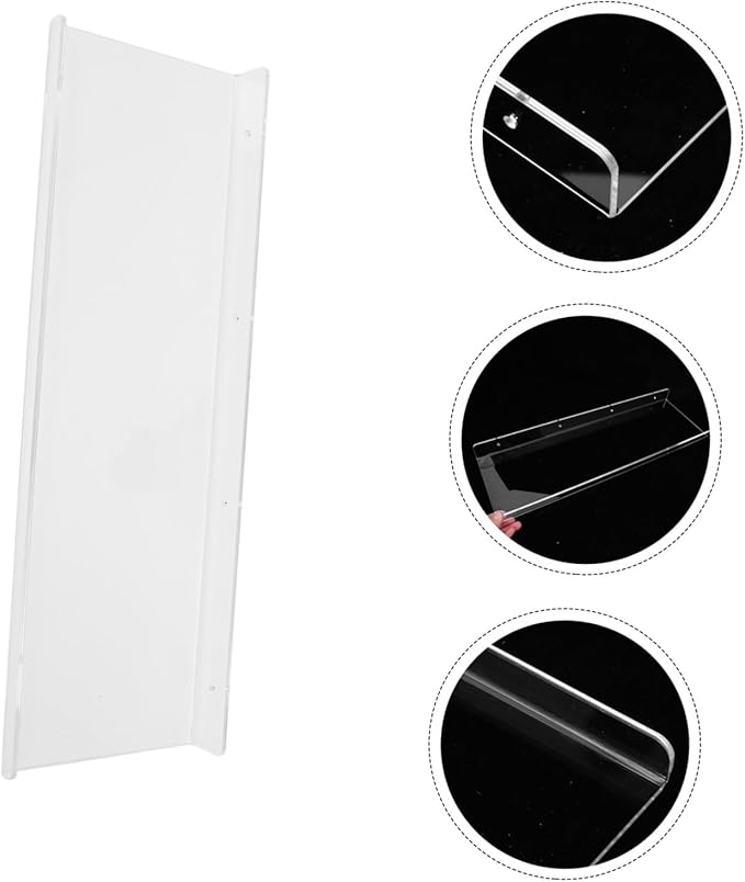 Healifty Wall-Mounted Acrylic Shelf for Bathroom and Kitchen No Drilling Required 2-Tier Storage Rack for Toiletries and Seasonings Easy Installation Space-Saving Design