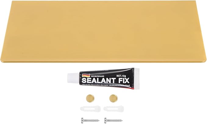 Wall Shelf for Bathroom 30cm Brushed Gold Aluminum Multipurpose Adhesive Display Shelf Rustproof Floating Organizer for Home Storage