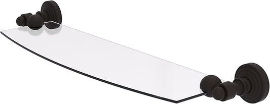 Allied Brass WP-33/18-ORB Waverly Place 18 Inch Glass Shelf, Oil Rubbed Bronze