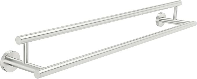 Alise Double Towel Bar Brushed Nickel,28" Towel Racks for Bathroom Wall Mounted,Bathroom Towel Rack SUS304 Stainless Steel Bathroom Towel Holder Quick Drying Hand Towel Holder Towel Bar for Walls