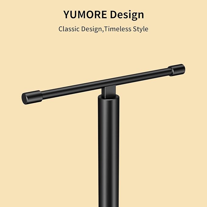 YUMORE Hand Towel Holder Stand Countertop Free Standing,Matte Black Hand Towel Rack for Bathroom Kitchen