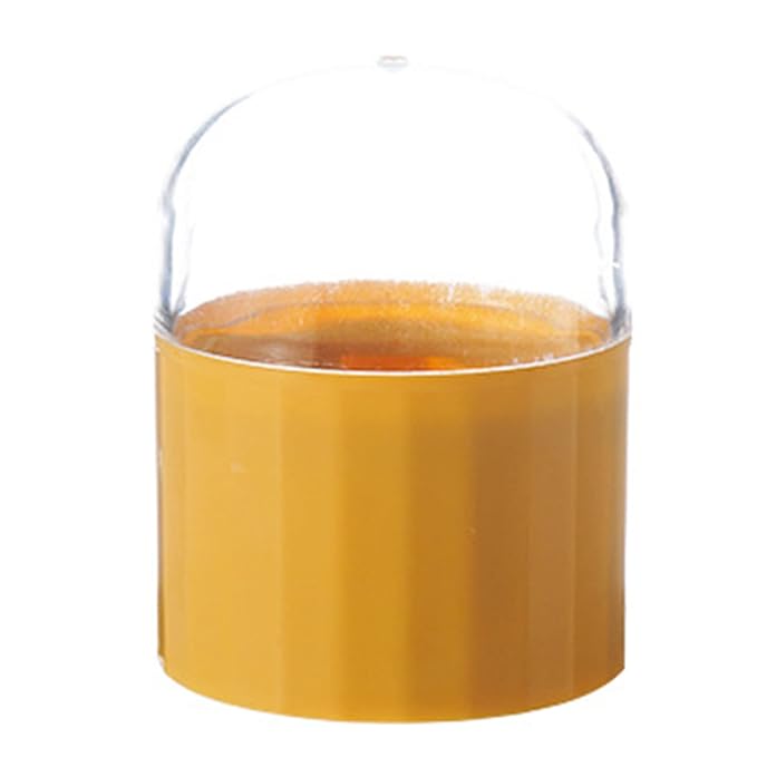 ZJchao Makeup Sponge Holder, Makeup Sponge Case, 3.1 x 2.3in Beauty Cosmetic Egg Organizer Case with Detachable Base and Clear Lid (Yellow)