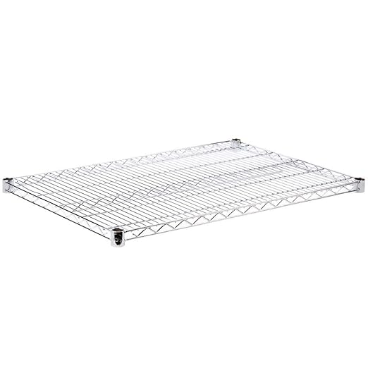 KPS Commercial Chrome Wire Shelf 14 x 48 - NSF, 1 Shelf, Modern Style, Wall Mount, Kitchen Storage