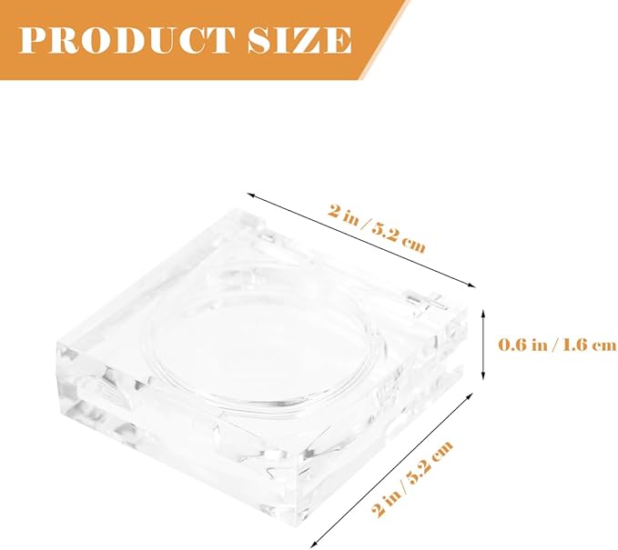Compact Empty Blush Box 2.05 Inch Square Portable Cosmetics Container for Diy Makeup Travel Storage Highlighter Eyeshadow Case