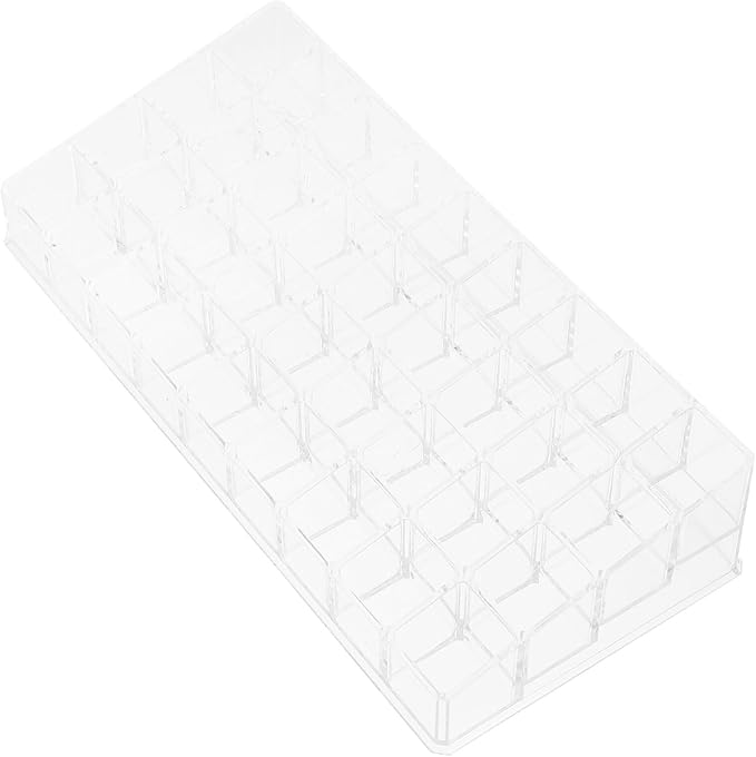 Cabilock Transparent Lipstick Organizer Capacity Storage Rack for Makeup Brushes and Lip Gloss Practical Cosmetic Display Case for Bathroom Vanity