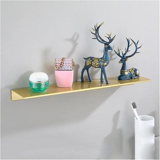 ZTBH Bathroom Divider 30-60 cm Length Bathroom Shelves, Wall Rack Bathroom Rack Bathroom Hardware Sets (Color : 30cm Brushed Gold)