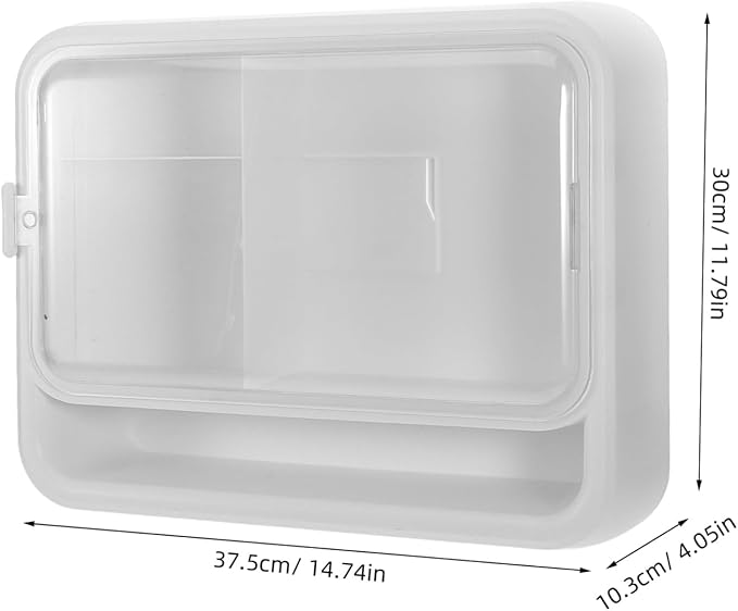 SOLUSTRE Wall Mounted Bathroom Shelf Multi-Layer Storage Organizer for Cosmetics and Essentials Durable White Design for Small Spaces Easy to Install Bathroom Decor Accessory