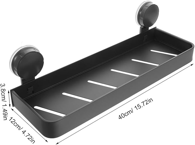 Cabilock Wall Mounted Suction Cup Shelf for Toiletries and Cosmetics Strong Suction for Secure Storage Glass Tile No Drill Installation