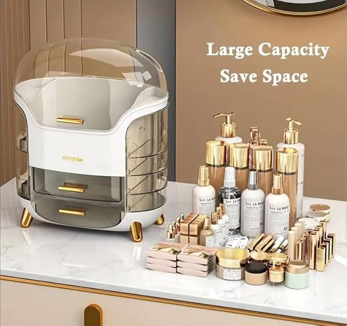 Makeup Organizer Countertop Egg Shape (Oval) Portable Vanity Cosmetics Makeup Brush Holder Beauty Organizers and Storage