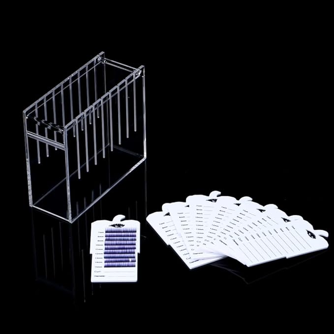 8 Layers Acrylic Eyelash Storage Organizer, Cosmetic Makeup Container Box, Clear Case Cabinet Display Used for Eyelash Salons (8 Layers)