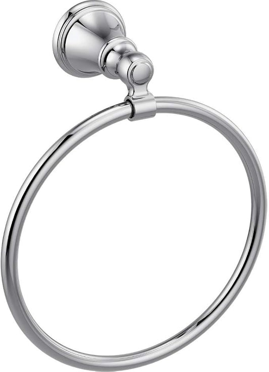 Delta Woodhurst (1-Pack) Hand Towel Holder Polished Chrome Towel Racks for Bathroom Wall Round Towel Ring Holder for Bath Towel Hanger for Kitchen, Bathroom Accessories 73246