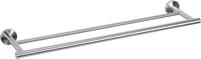 SEIDO Double Towel Bar for Bathroom Wall 36”L, 304 Stainless Steel Brushed Nickel Towel Bar, 2-Bar Design Bathroom Towel Rack, Brushed Nickel, 36 inch