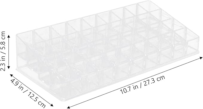Cabilock Transparent Lipstick Organizer Capacity Storage Rack for Makeup Brushes and Lip Gloss Practical Cosmetic Display Case for Bathroom Vanity
