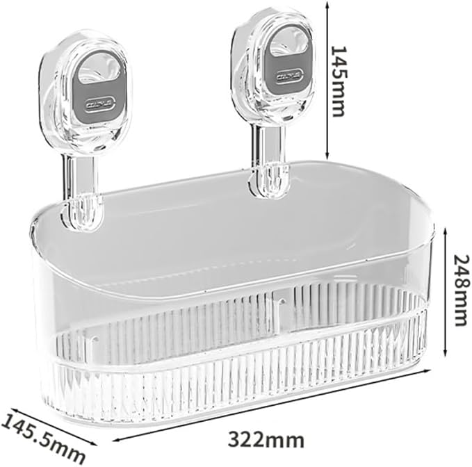 Bathroom Shelves Suction Cup Bathroom Shelf Wall Mounted Storage Box Vanity Shelf Bathroom Organizers and Storage