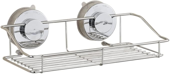 Cabilock Wall Mounted Bathroom Shelf Cups Versatile Kitchen Storage Organizer Silver Finish for Tidy Items Bathroom Kitchen Easy to Install and Clean