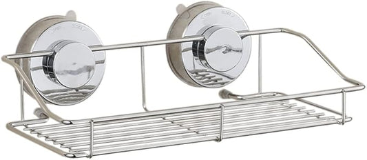Cabilock Wall Mounted Bathroom Shelf Cups Versatile Kitchen Storage Organizer Silver Finish for Tidy Items Bathroom Kitchen Easy to Install and Clean