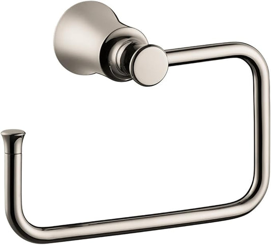 hansgrohe 4786830 Joleena Towel Ring in Polished Nickel, 8.3-Inches Wide