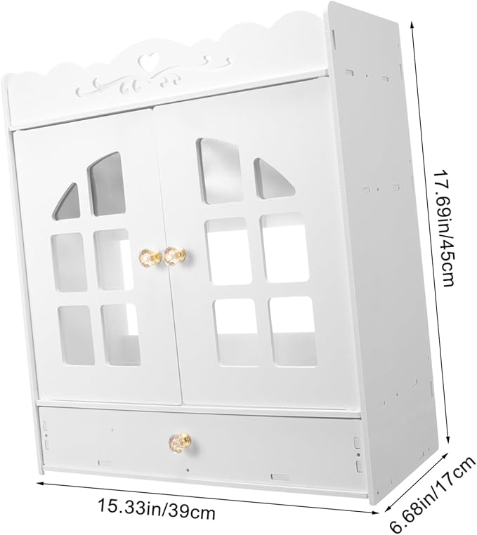 balacoo Wall-Mounted Storage Cabinet for Bathroom Punch Organizer Ample Space for Cosmetics and Products Stylish Wall Storage for Compact Spaces
