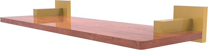 Allied Brass MT-1-16-IRW-SGL Montero Collection 16 Inch Solid IPE Ironwood Shelf, Spanish Gold